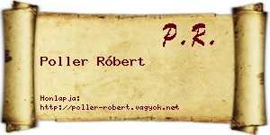 Poller Róbert névjegykártya